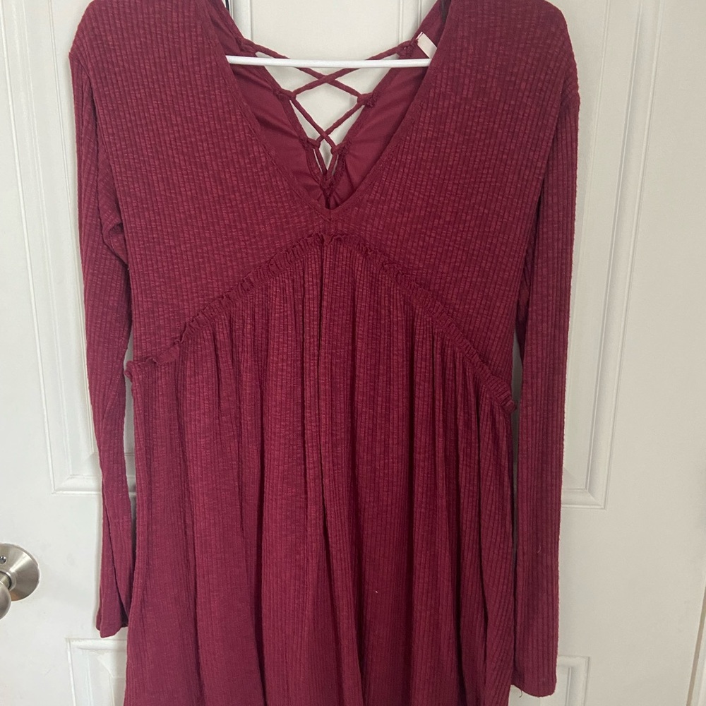 Maroon dress from local buffalo boutique